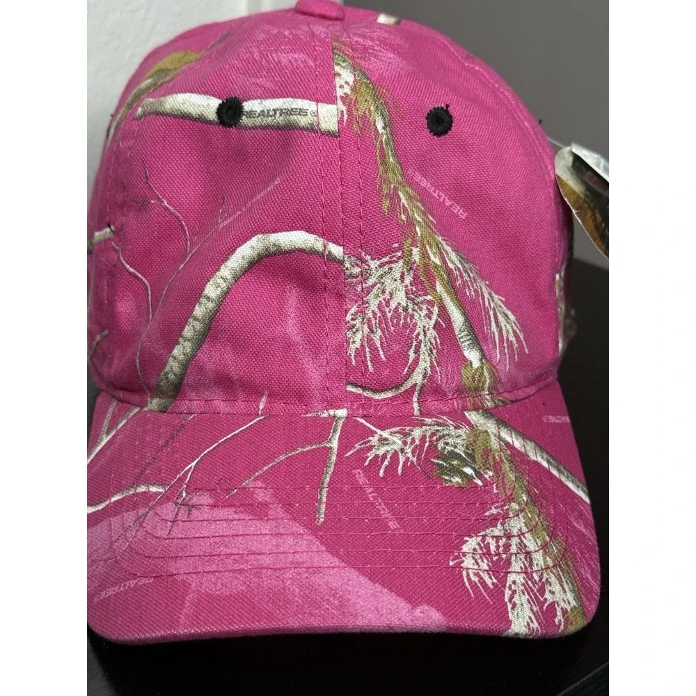 Realtree Women's Pink Camouflage Adjustable Outdoors Hunting Sports Strap Hat